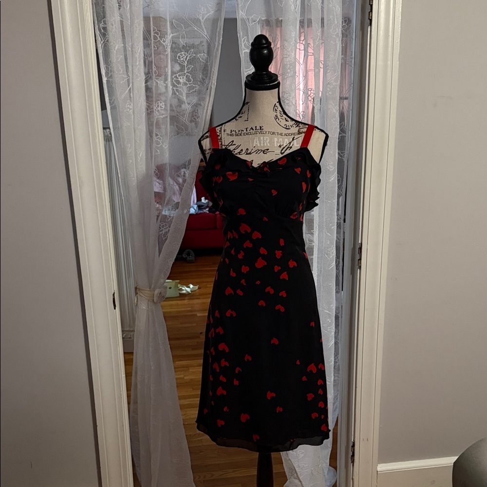 Elegant Black and Red Dress